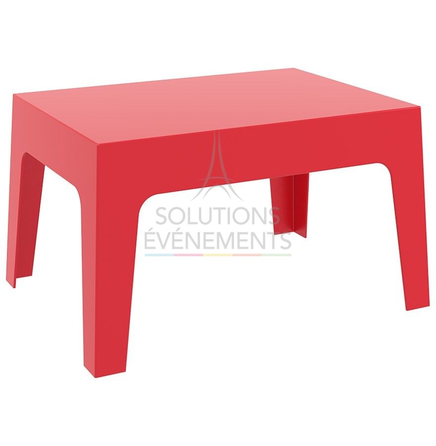 Location de table basse lounge rouge