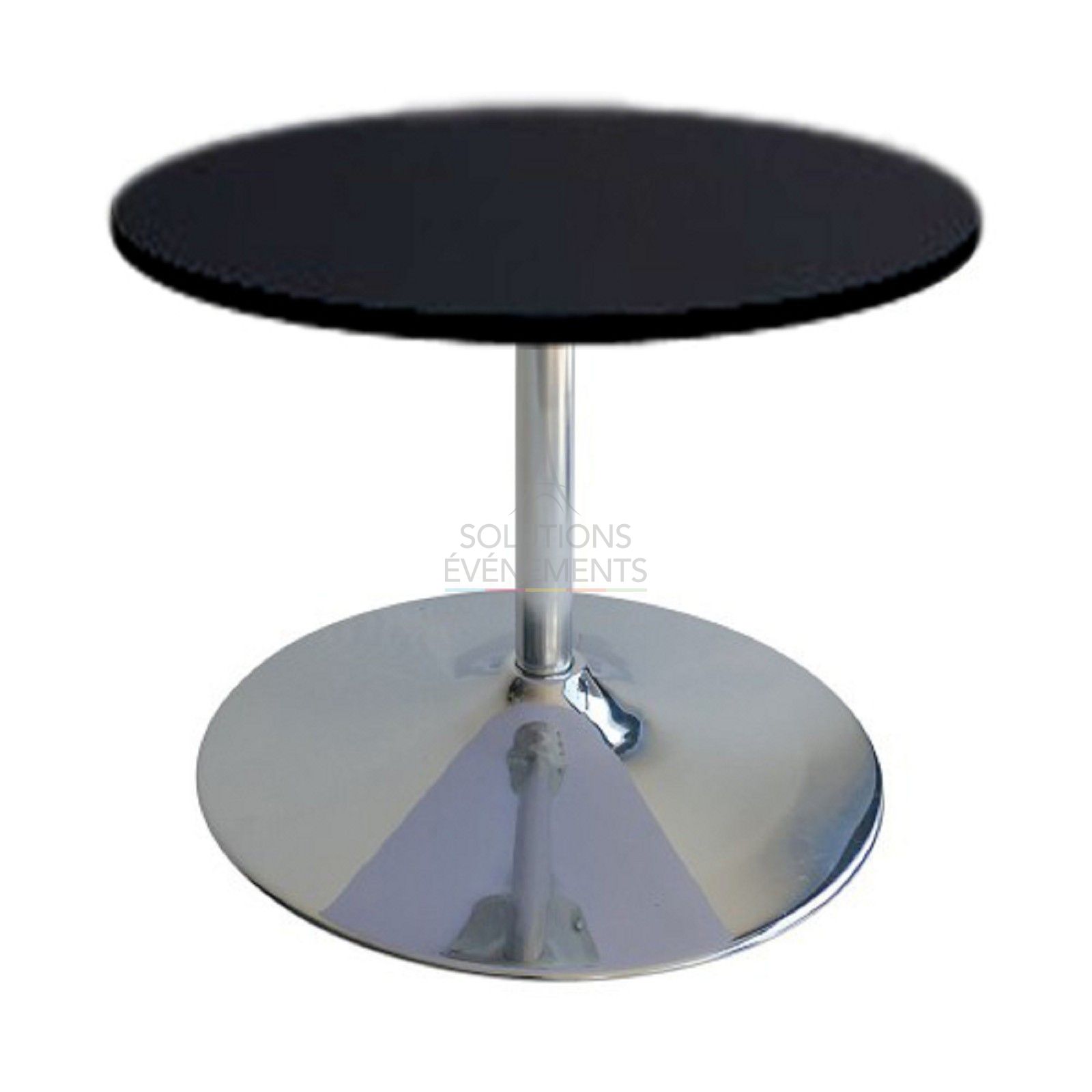 Location de table basse noire diametre 60cm