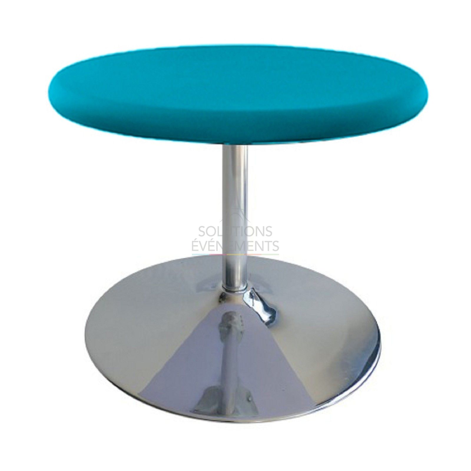 Location de table basse turquoise diamètre 70cm