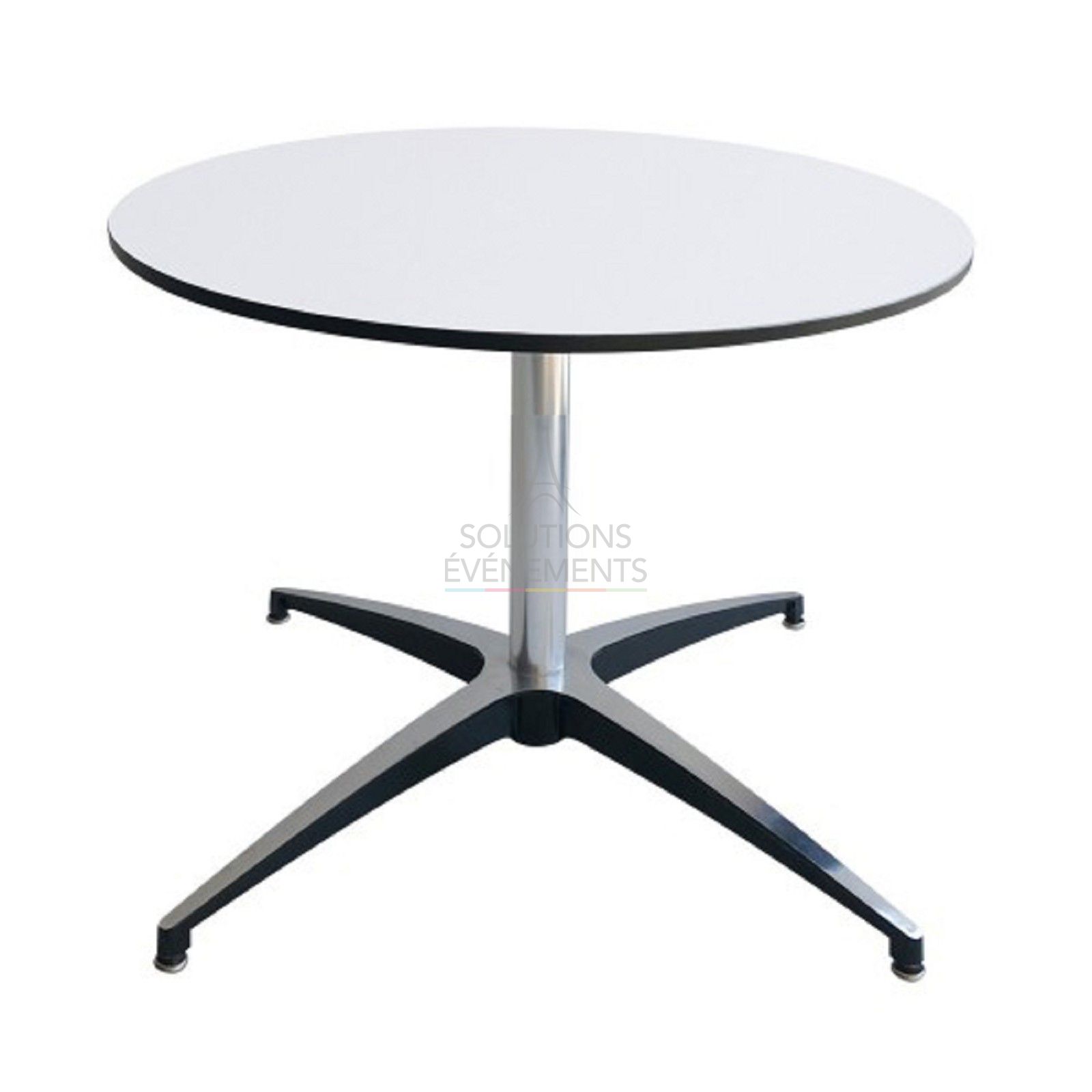 Location de table basse blanche diamètre 60cm