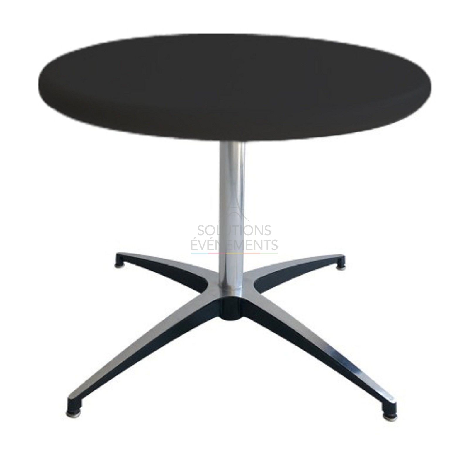 Location de table basse noire diamètre 70cm