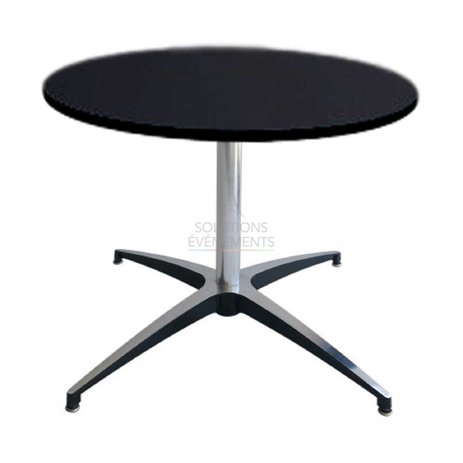 Location de table basse noire diamètre 60cm