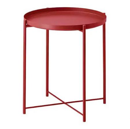 Table basse scandinave Malmo rouge