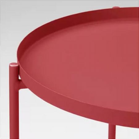 Table basse scandinave Malmo rouge