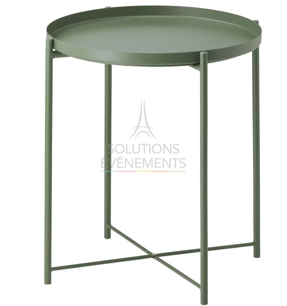 Location de table basse scandinave de couleur verte