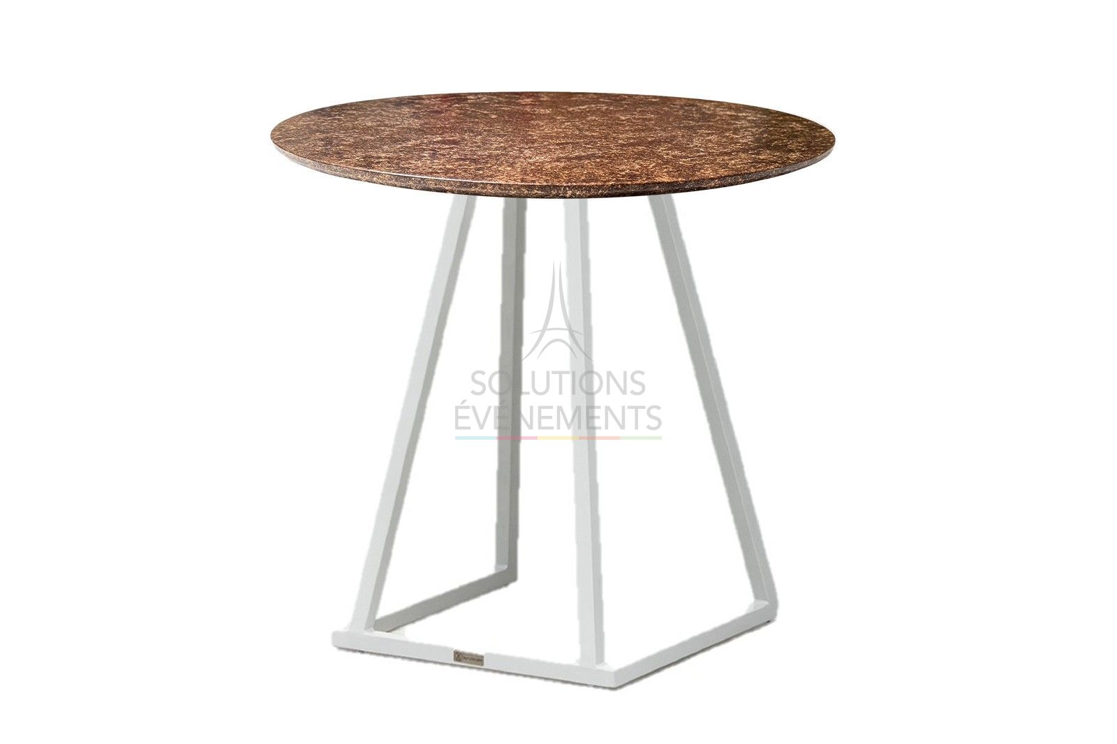 Table Dinner Linea Blanc - Plateau rond biosourcé Malt - Visuel 1