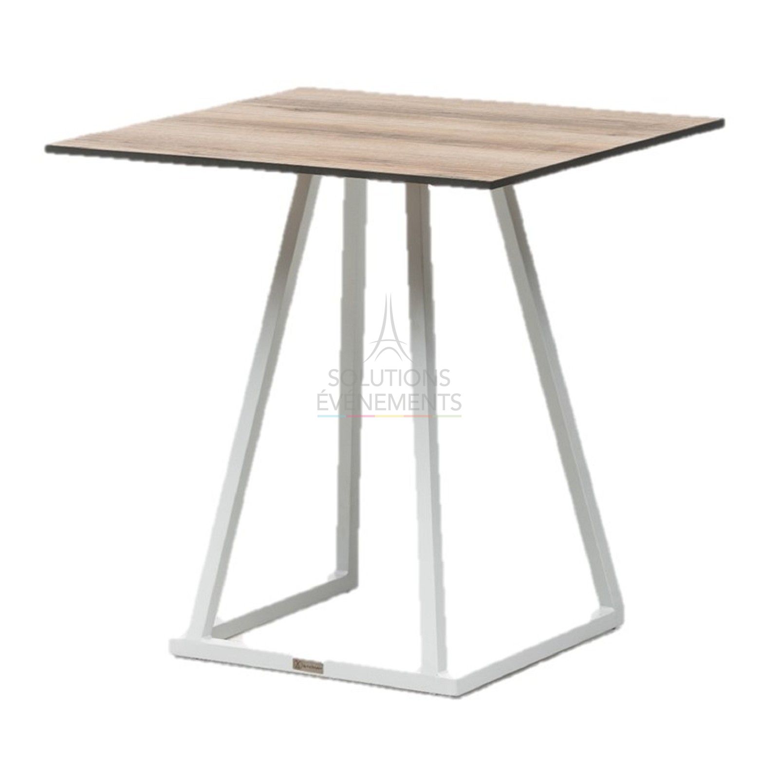 Location de petite table guéridon avec plateau carré