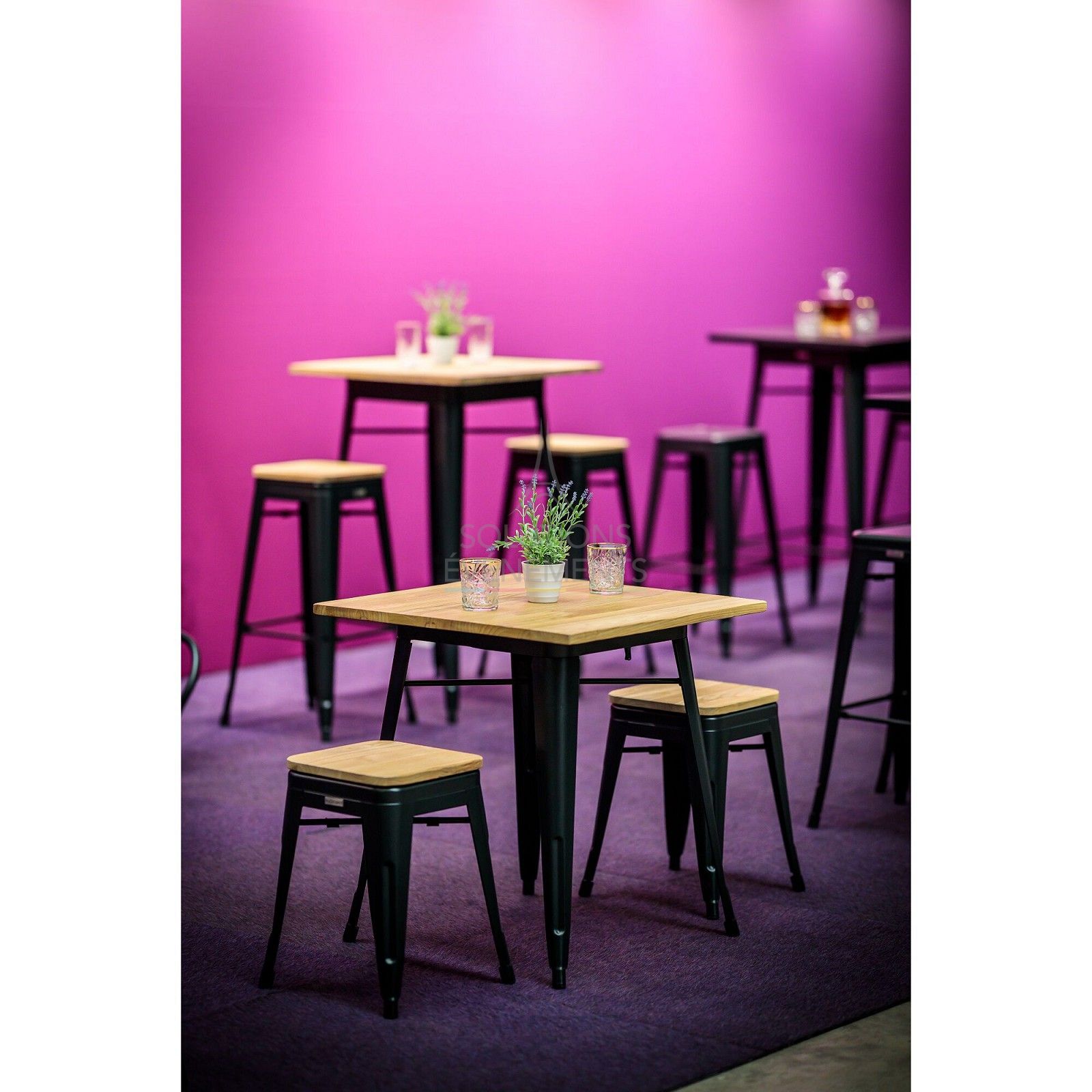 Table Dinner Tolix - Plateau Eiffel - Visuel 2