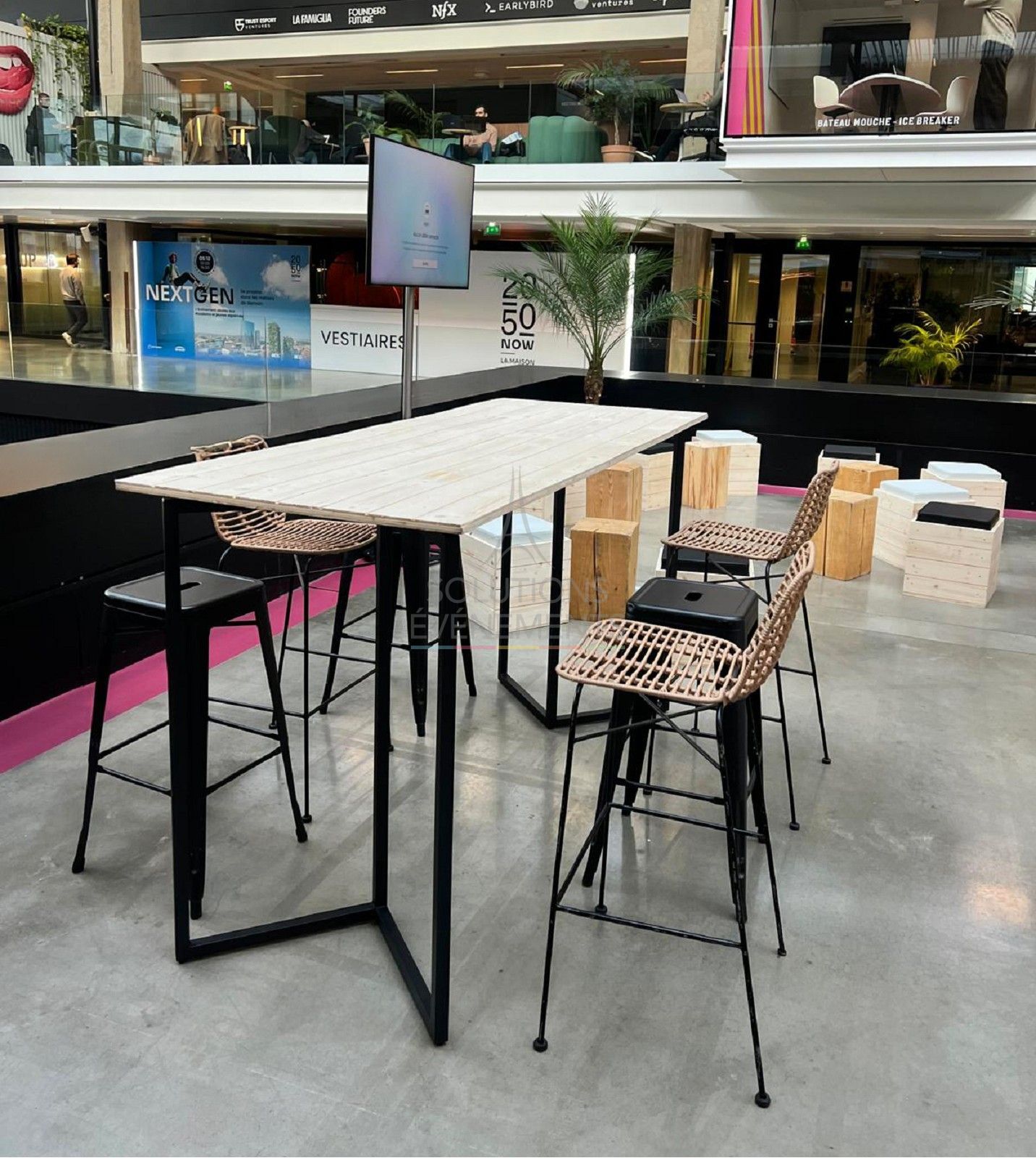 Table haute Tribo Noir - Plateau Senlis - Visuel 3