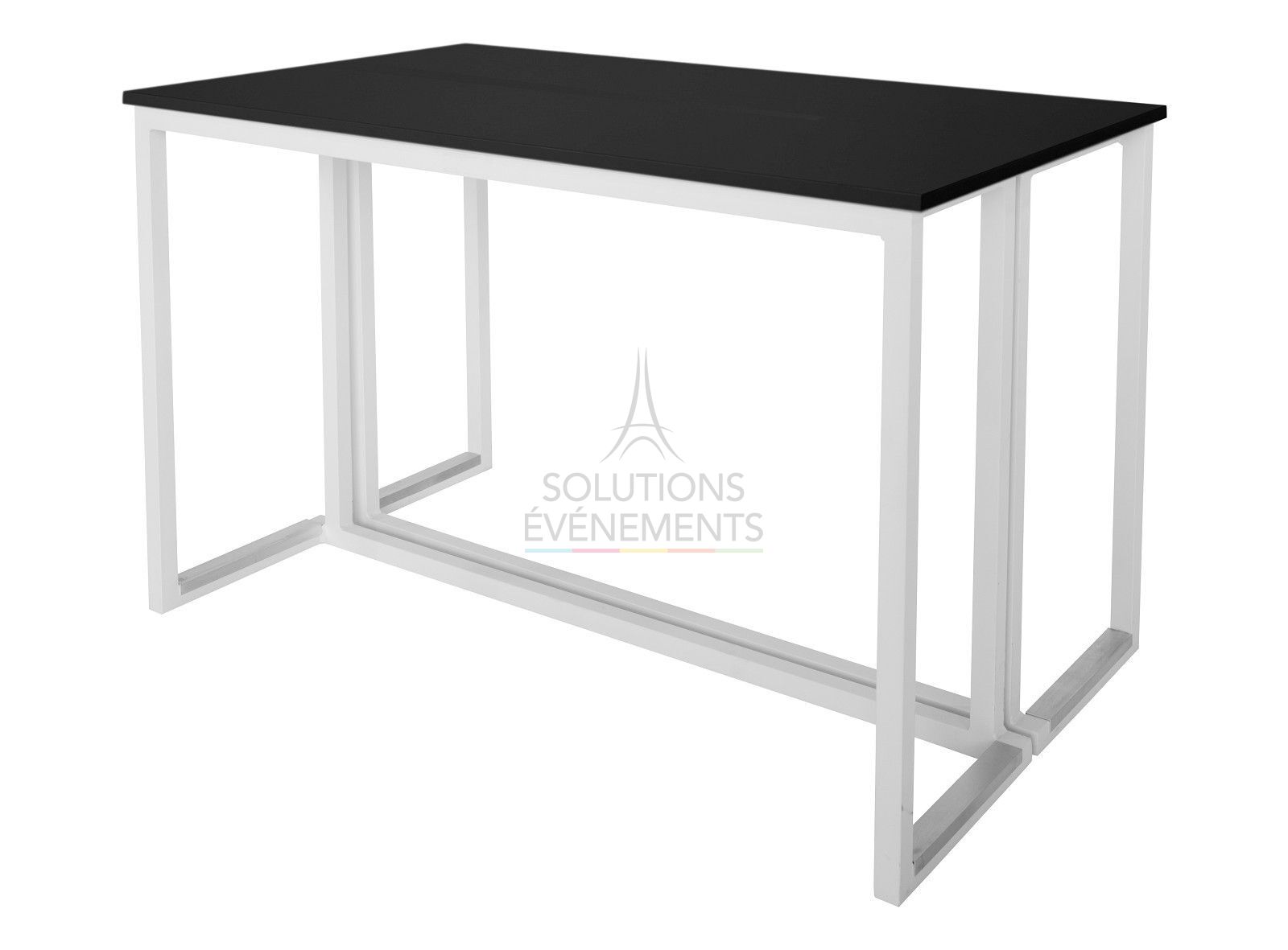 Table Kubo Blanche - Plateau Noir - Visuel 1