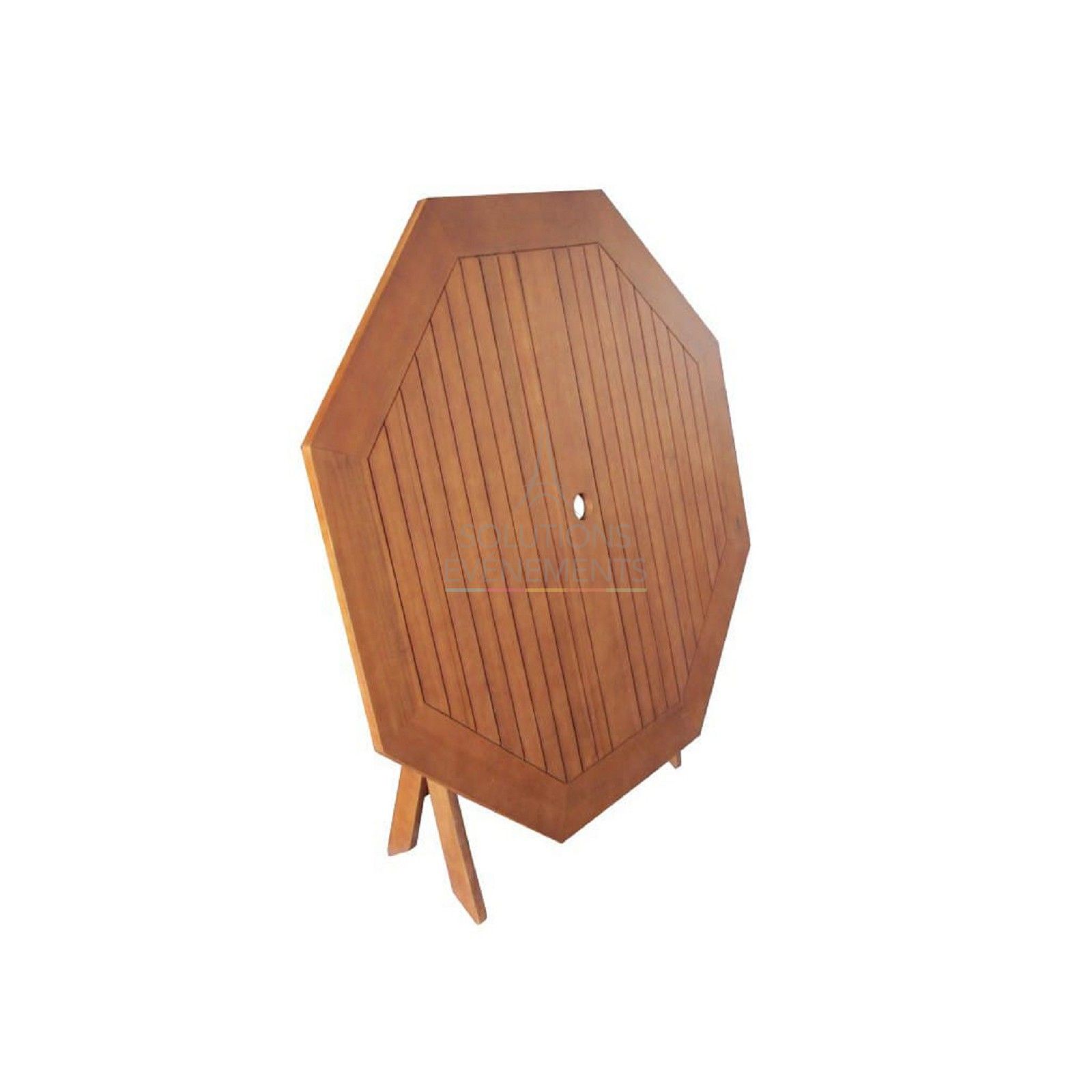 Table octogonale Teck 120cm - Visuel 2