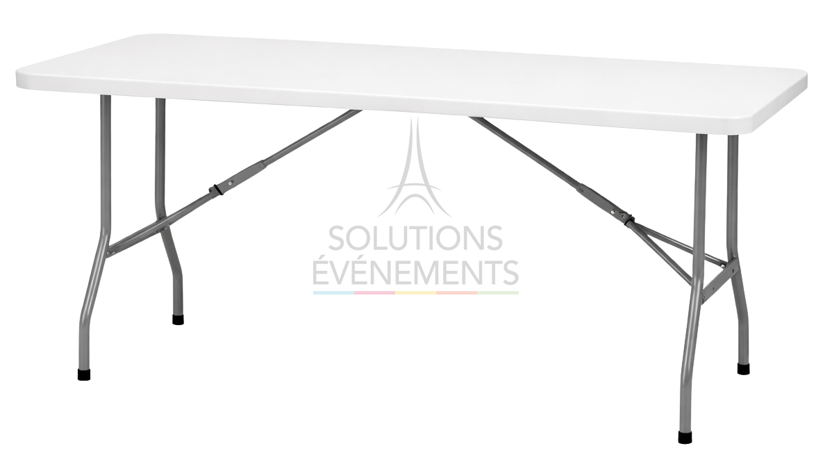 Location table pliante rectangulaire HDPE 4 à 6 personnes