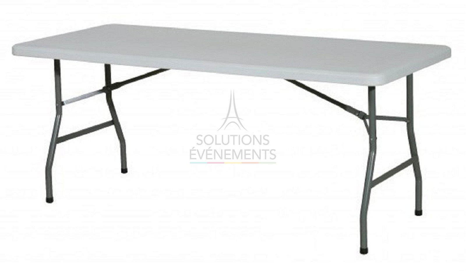 Location de table rectangle en plastique (environ 8 personnes)