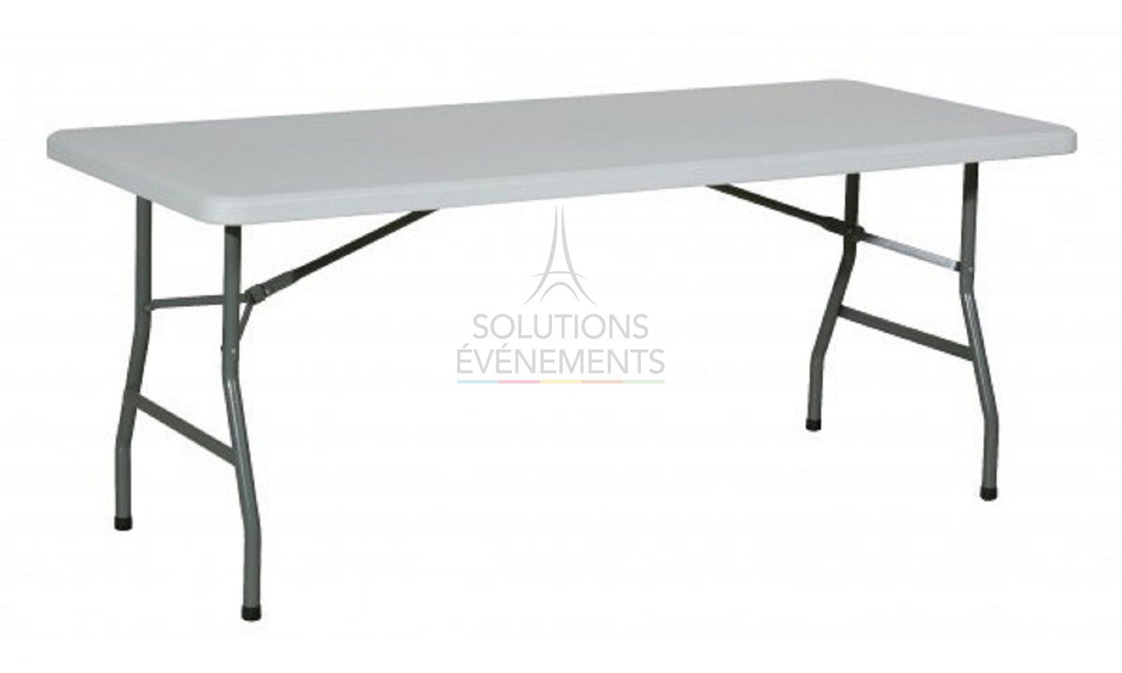 Location de table rectangle en plastique (environ 8 personnes)