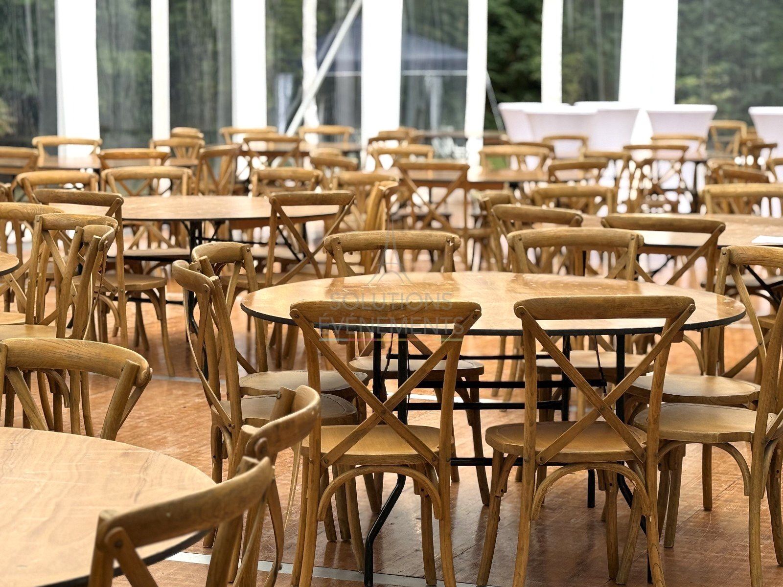 Table ronde bois 150cm pour 8-10 personnes - Visuel 4