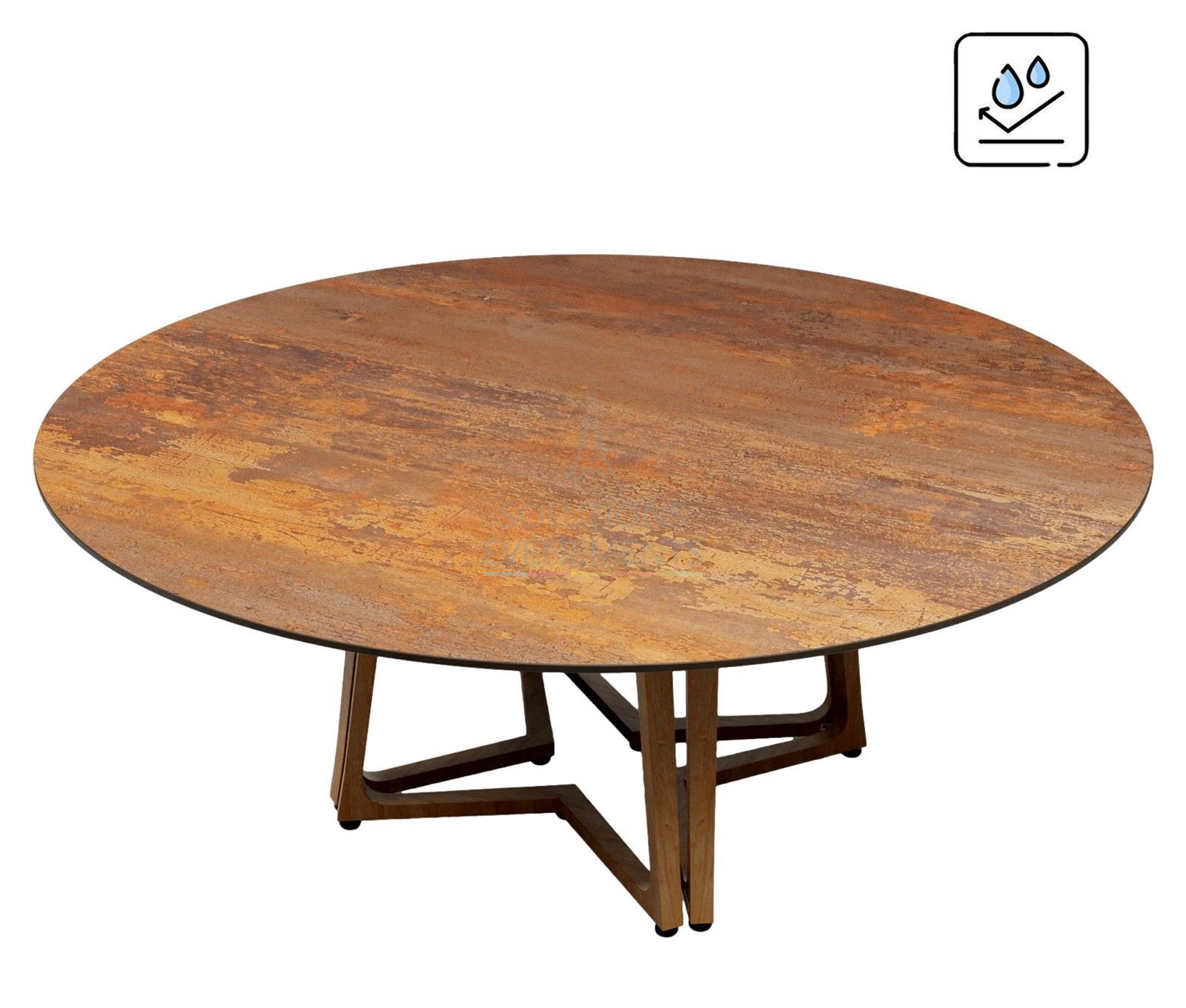 Location de table ronde Ø180 cm plateau Factory