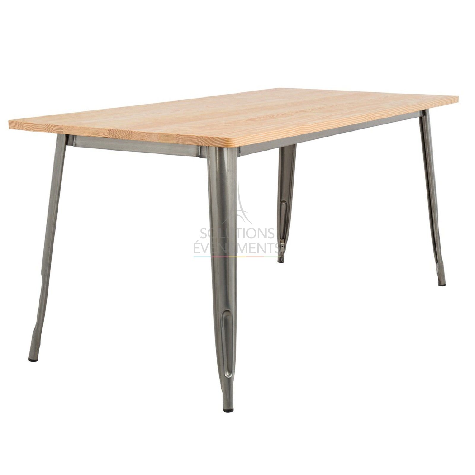 Location de table tolix 120 x 80cm style industriel
