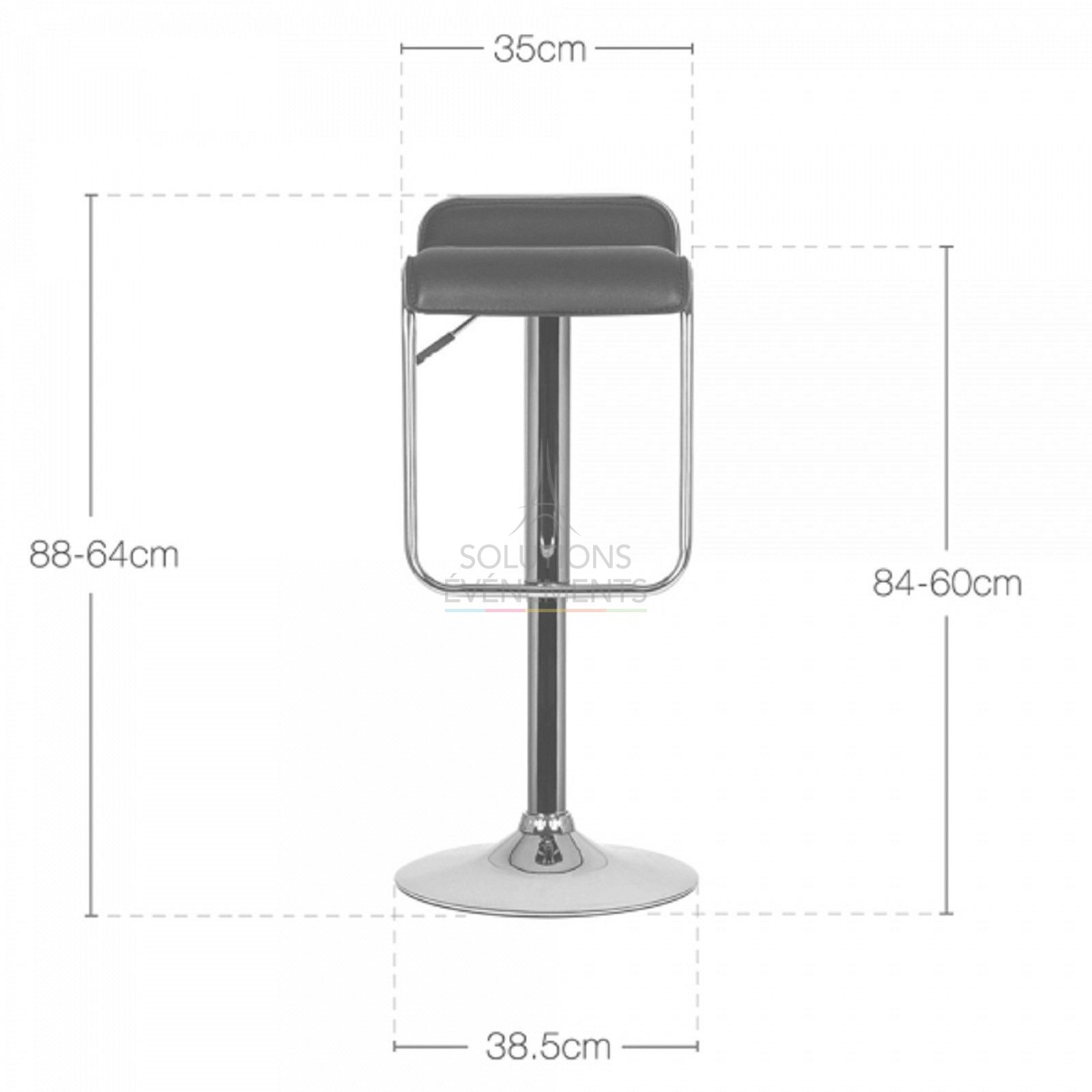 Tabouret de bar haut LEM-MAX Blanc - Visuel 3