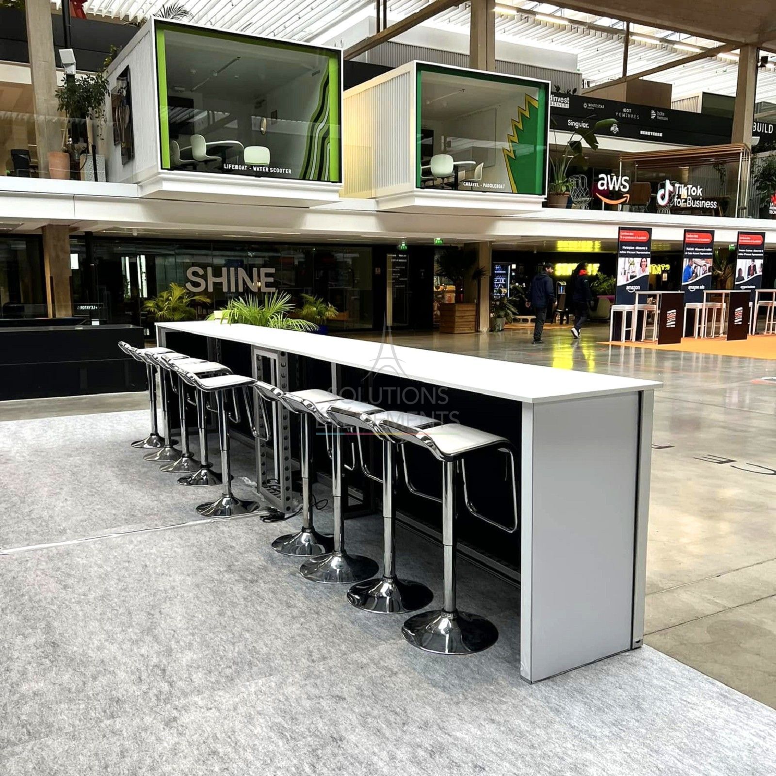 Tabouret de bar haut LEM-MAX Blanc - Visuel 4