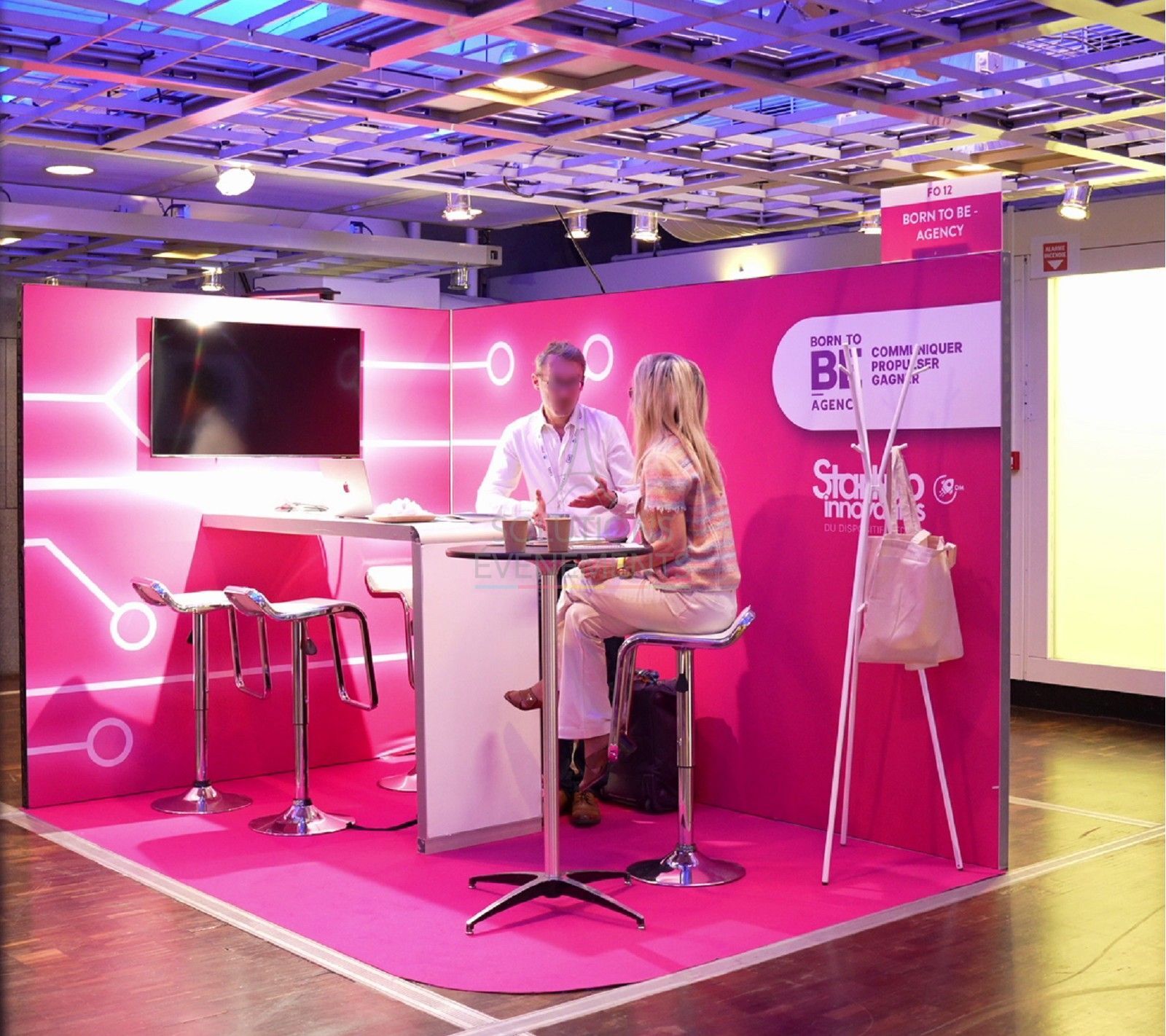 Tabouret de bar haut LEM-MAX Blanc - Visuel 6