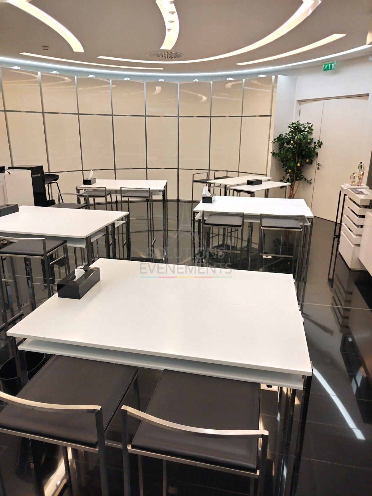 Tabouret de bar haut Manhattan Noir - Visuel 5