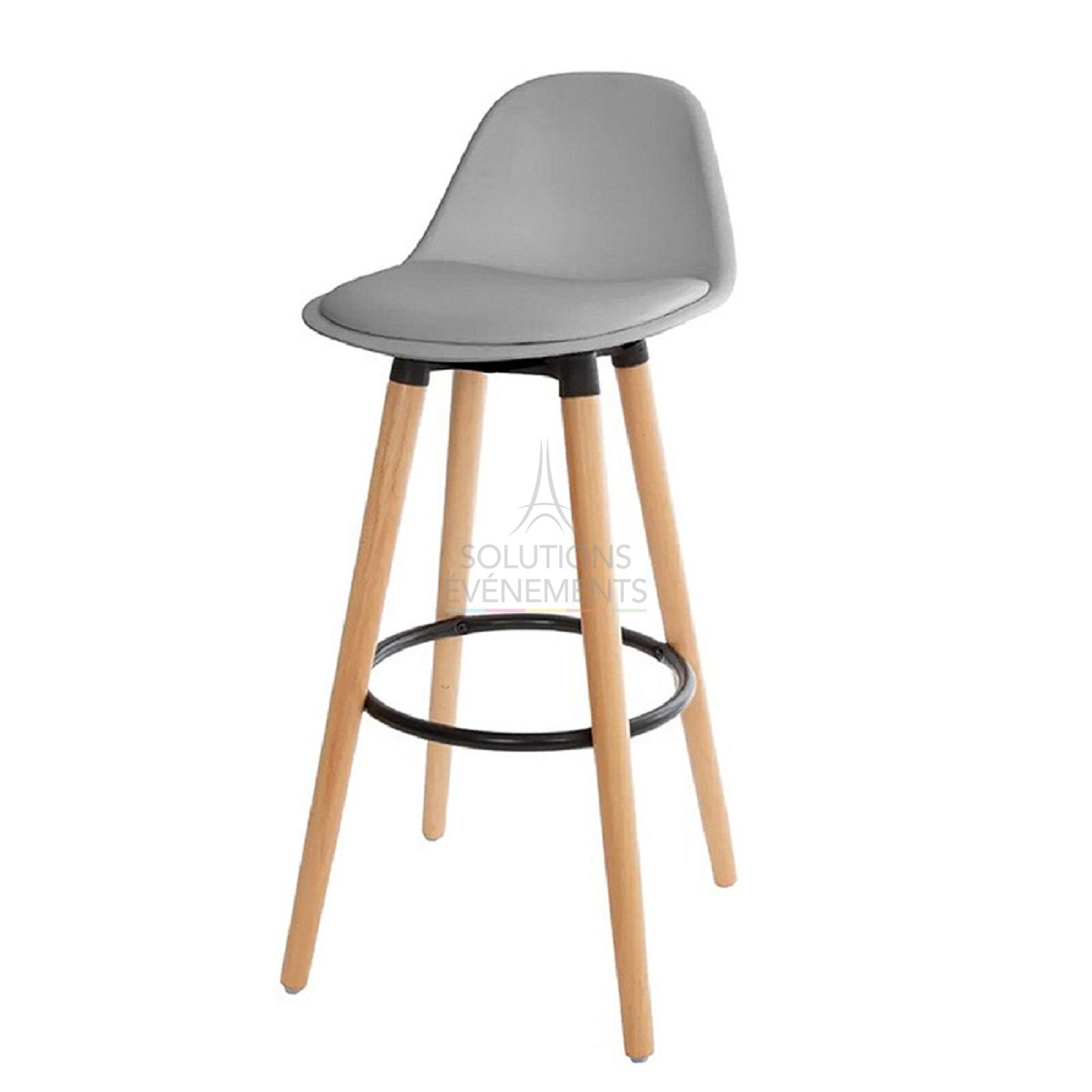 Tabouret Haut Malmo gris - Visuel 1