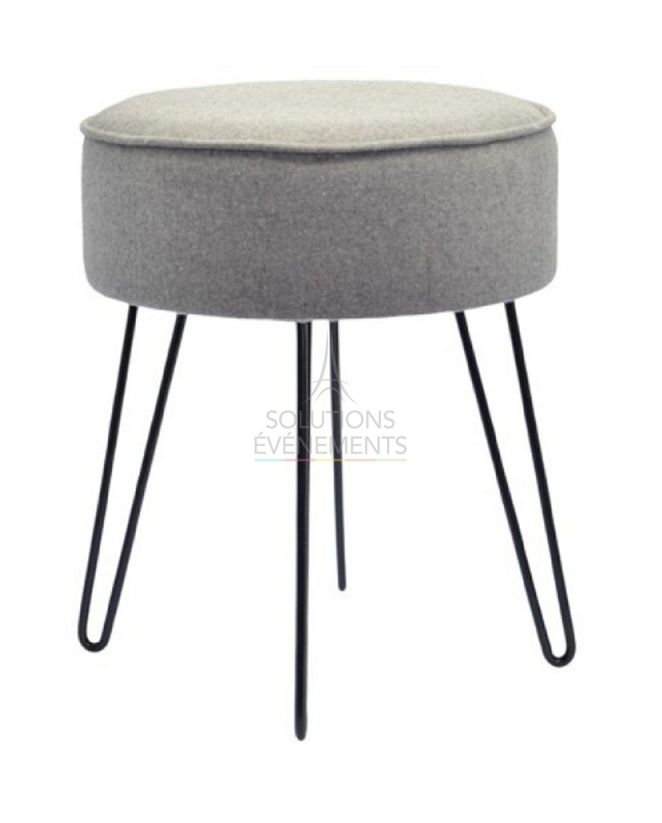 Location de tabouret tissus pied métal