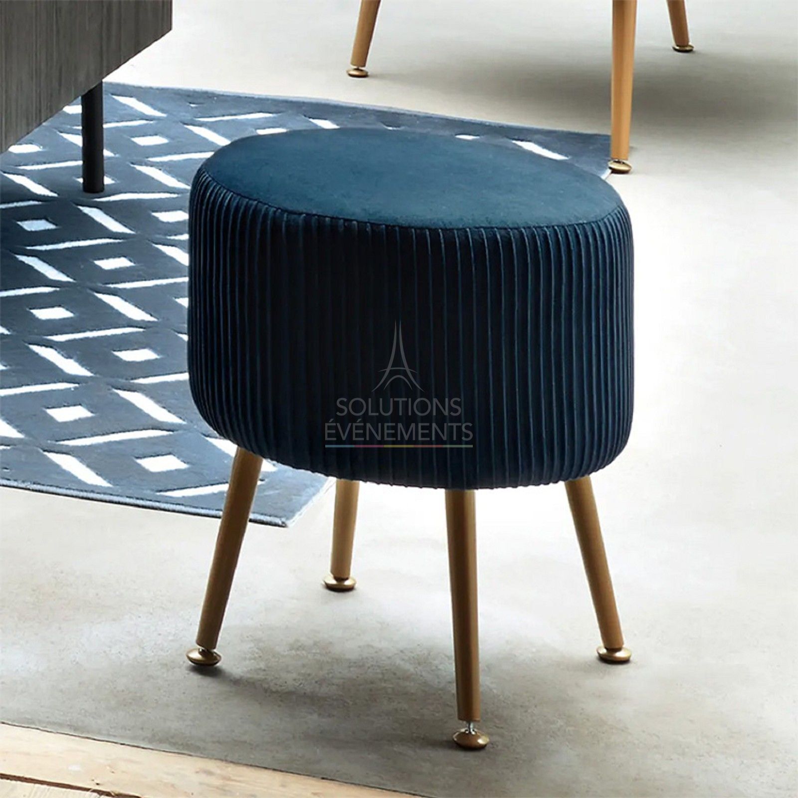 Tabouret Louise bleu - Visuel 4