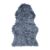 Light gray fur rug 60 x 100cm