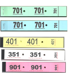 Carnet de 50 tickets vestiaires pour portants et cintres