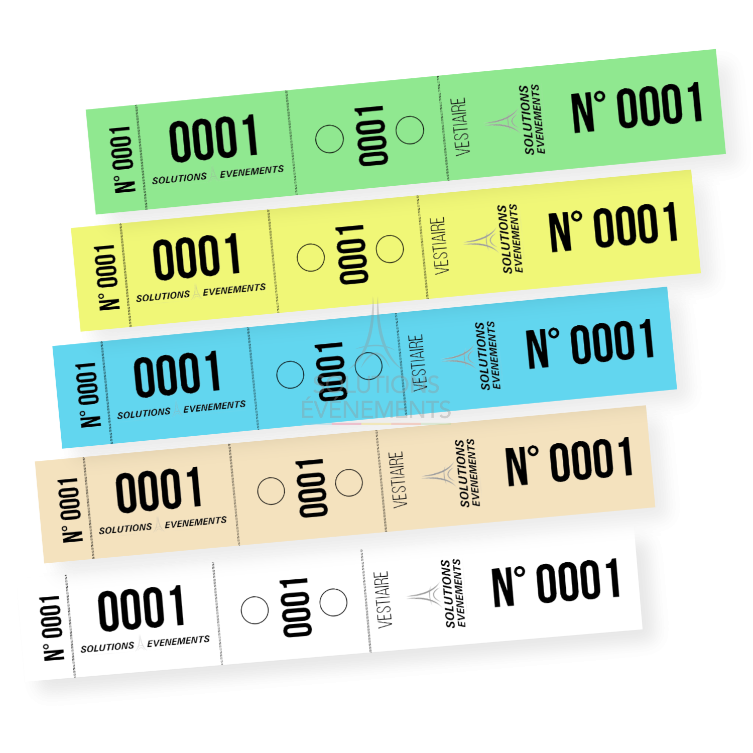 Carnet de 50 tickets vestiaires pour portants & cintres