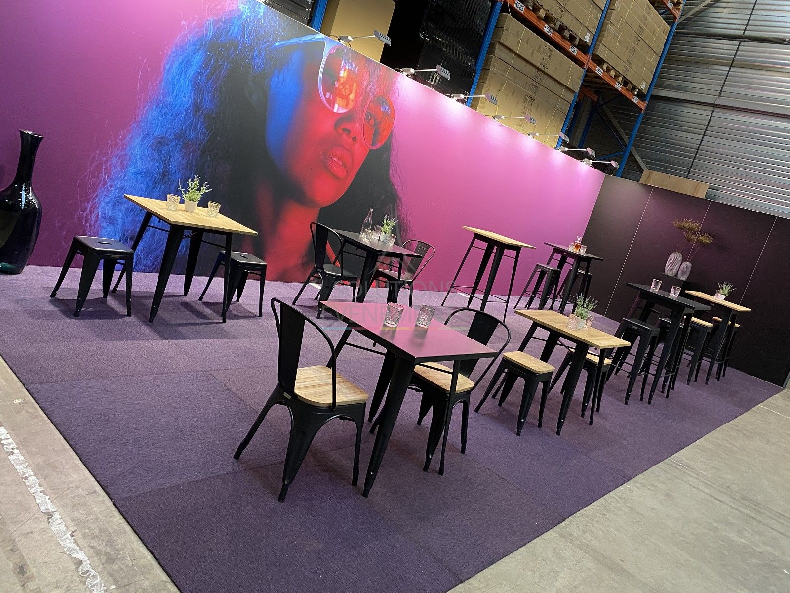 Tolix Dinner Table - Eiffel Tray - Visual 3