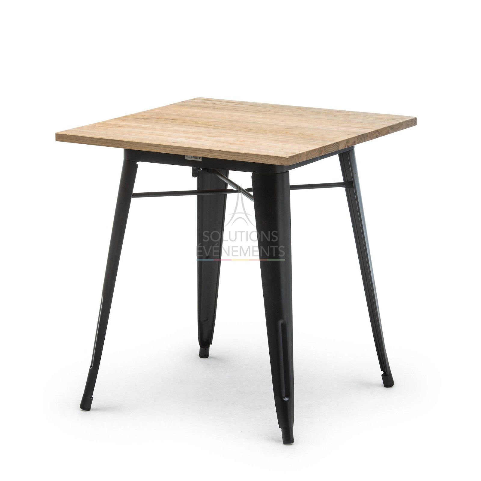 Rental of industrial Tolix-type pedestal table