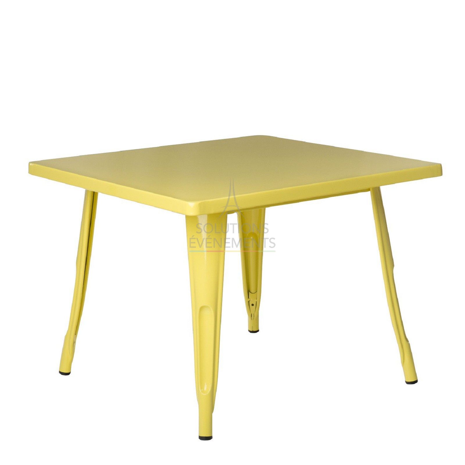 Industrial metal table rental for children