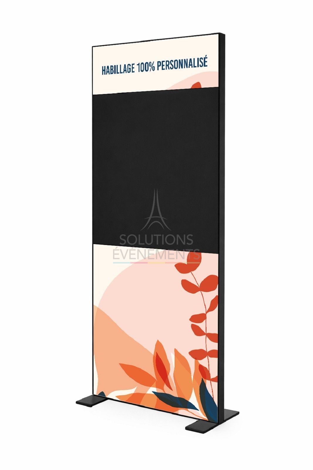 Location totem mur LED personnalisable recto/verso