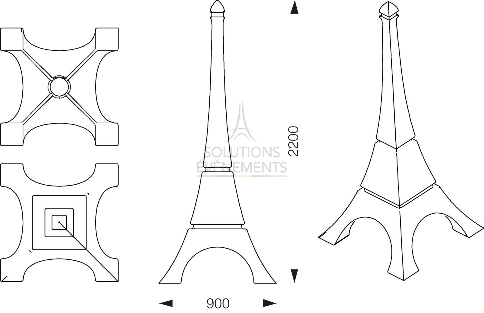 Tour Eiffel lumineuse et astucieuse - L'art du cartonnage