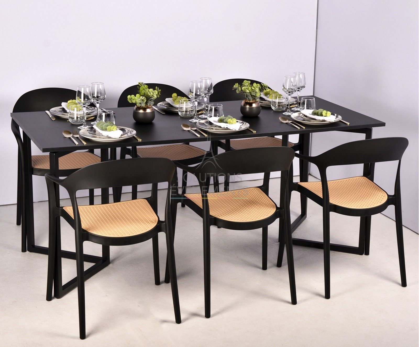 Tribo Black Table - Black Top - Visual 2