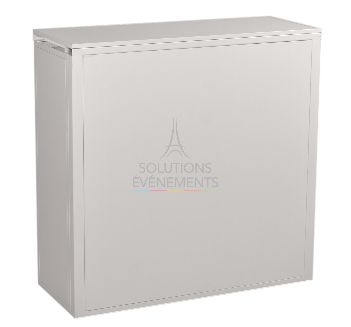 Location desk d'accueil pliable en mélaminé blanc