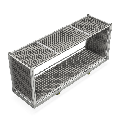 Trolley for 10 BeMatrix Aluvision modular frames - Visual 2