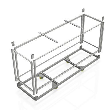 Trolley kit for 20 BeMatrix Aluvision modular frames - Visual 2