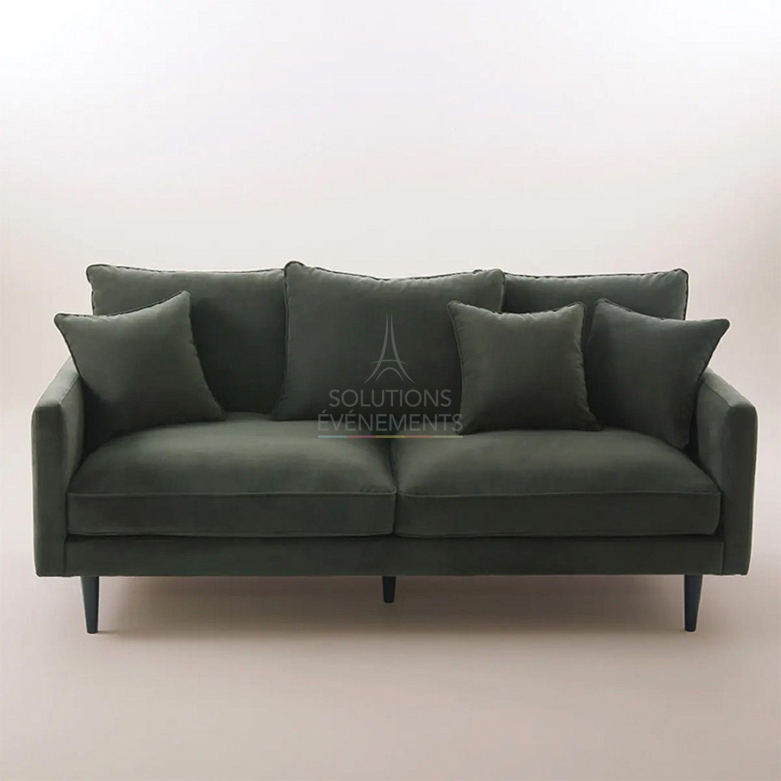 Victoria velvet sofa - Green - Visual 3