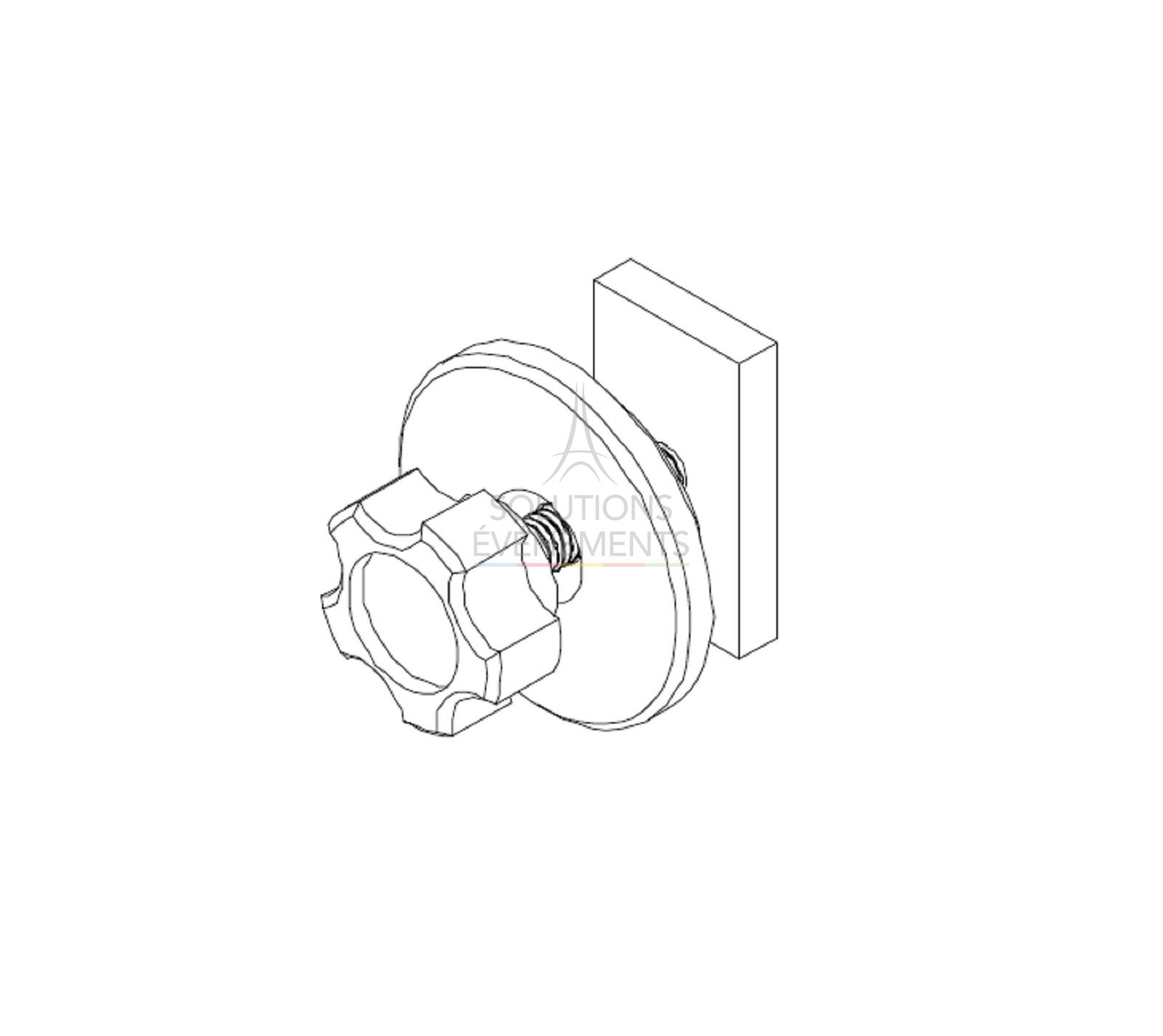 Location de vis M6 avec attache rapide pour stand modulaire