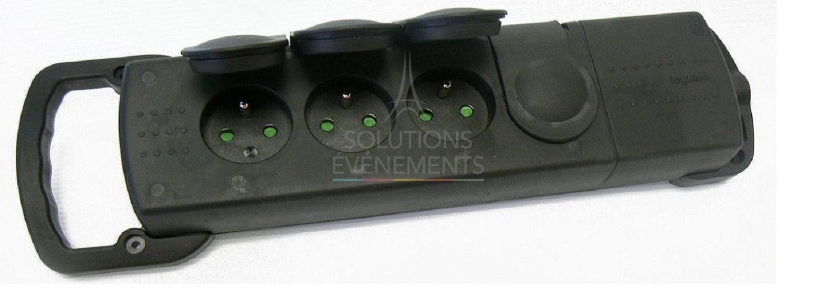 Rental of waterproof power strip 220V 16A IP44 black (tray)
