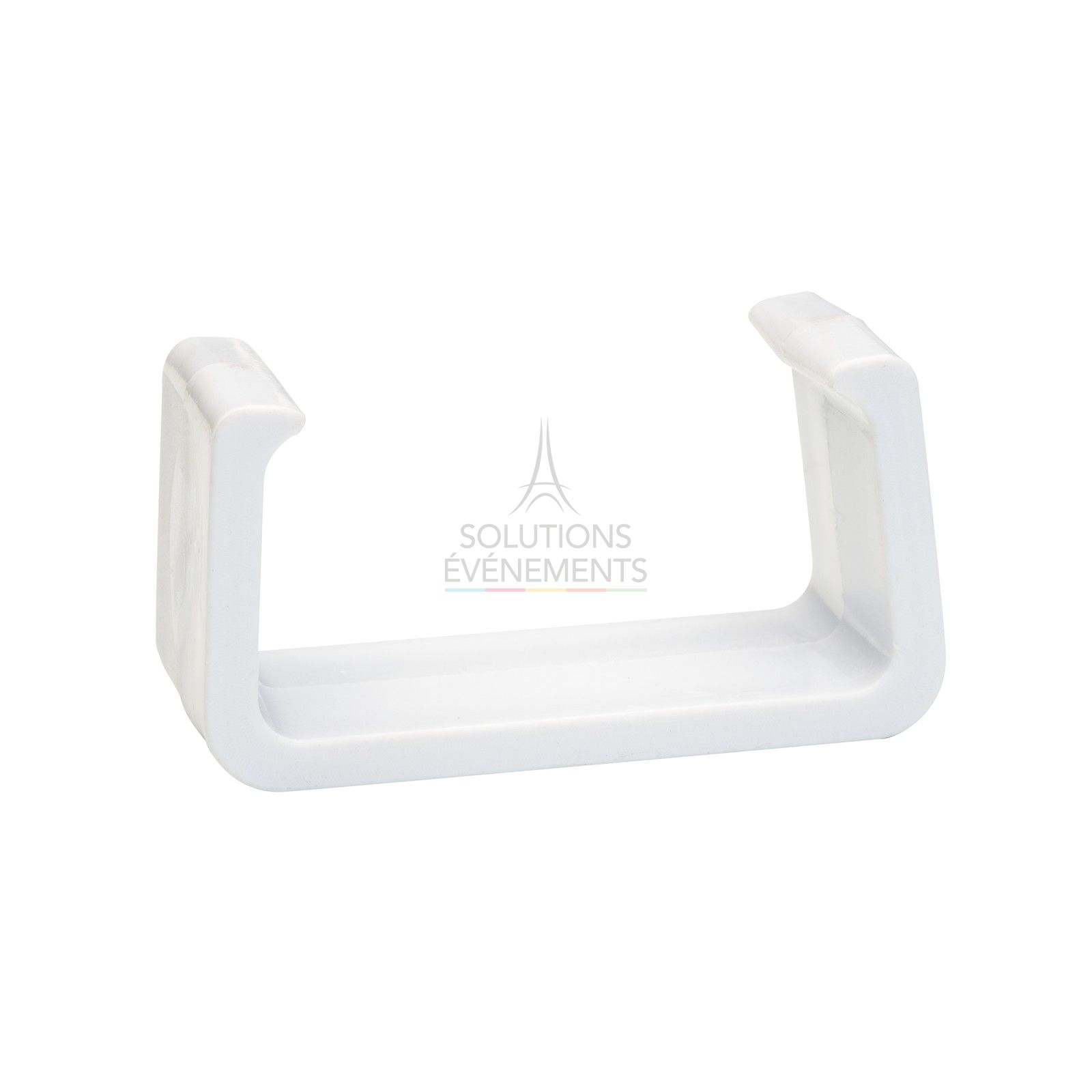 Hanging clip for fixing chairs according to standard AM18