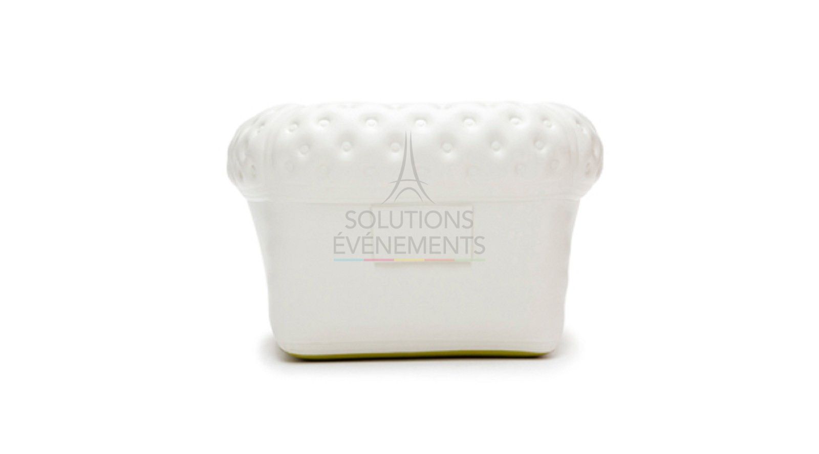 White Inflatable Chesterfield Armchair CH-A - Visual 3