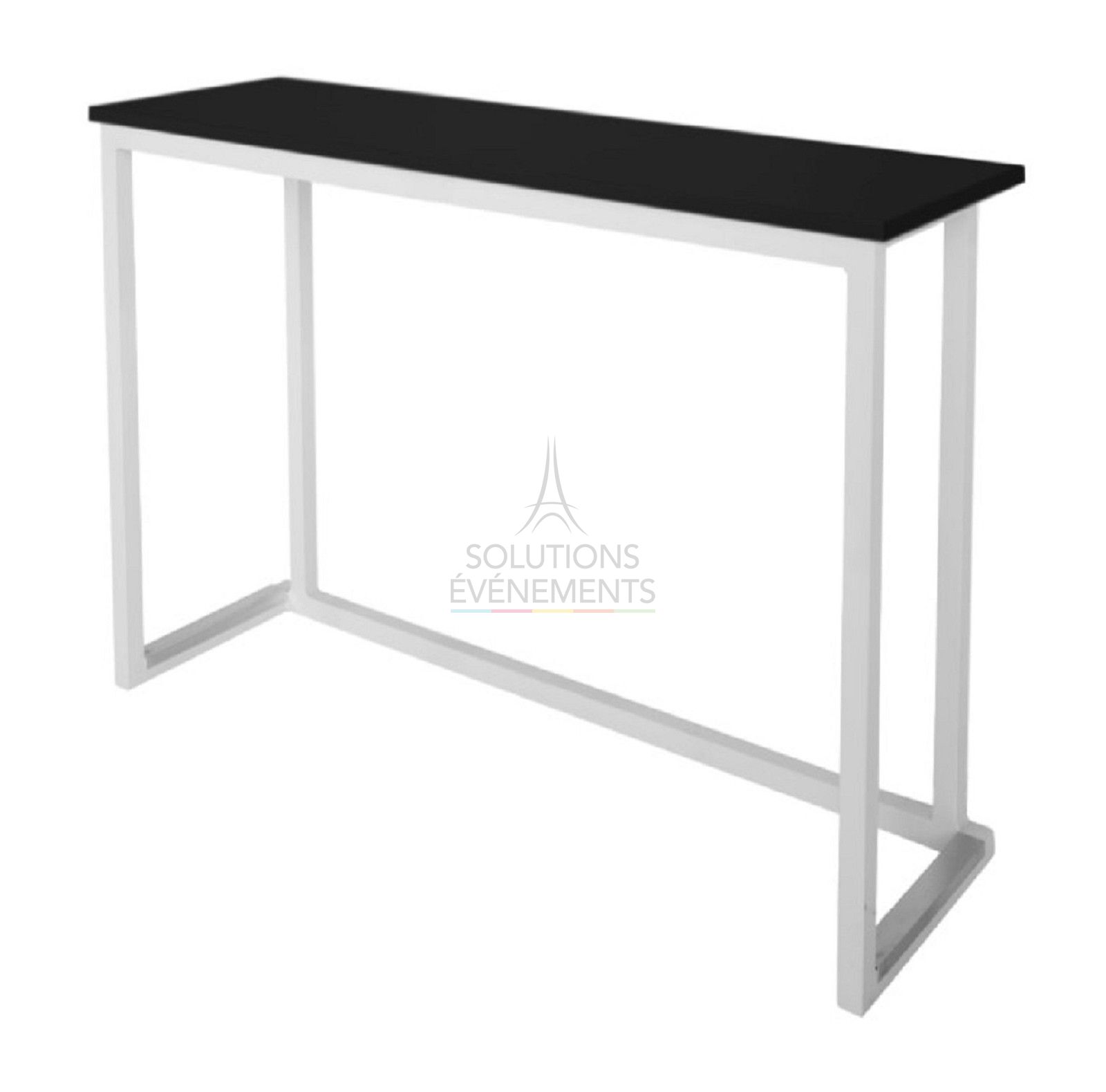 White Kubo sideboard console - Black top - Visual 1