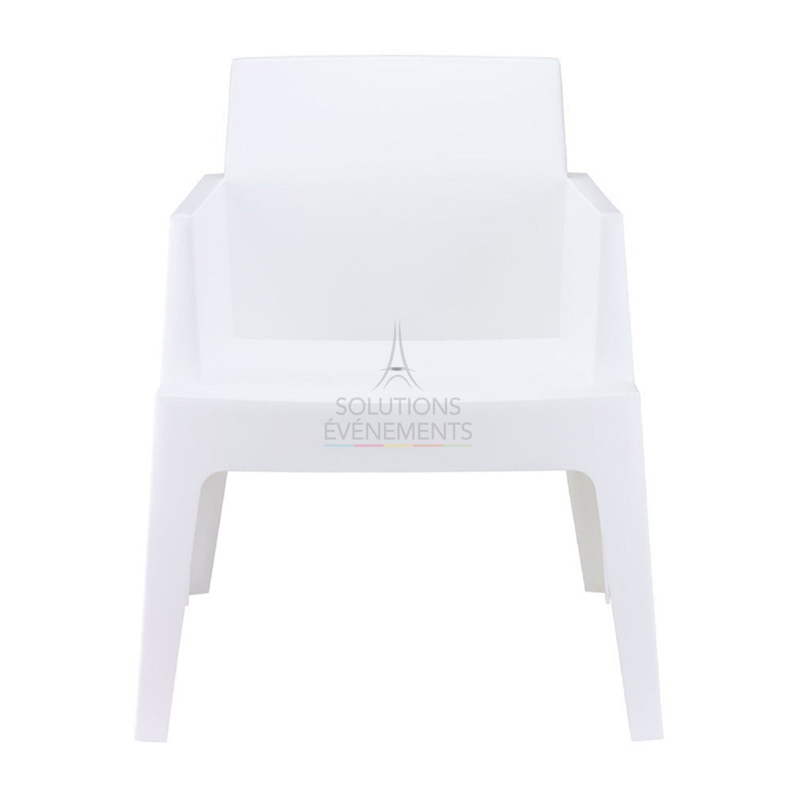 White Lounge Chair - Visual 2