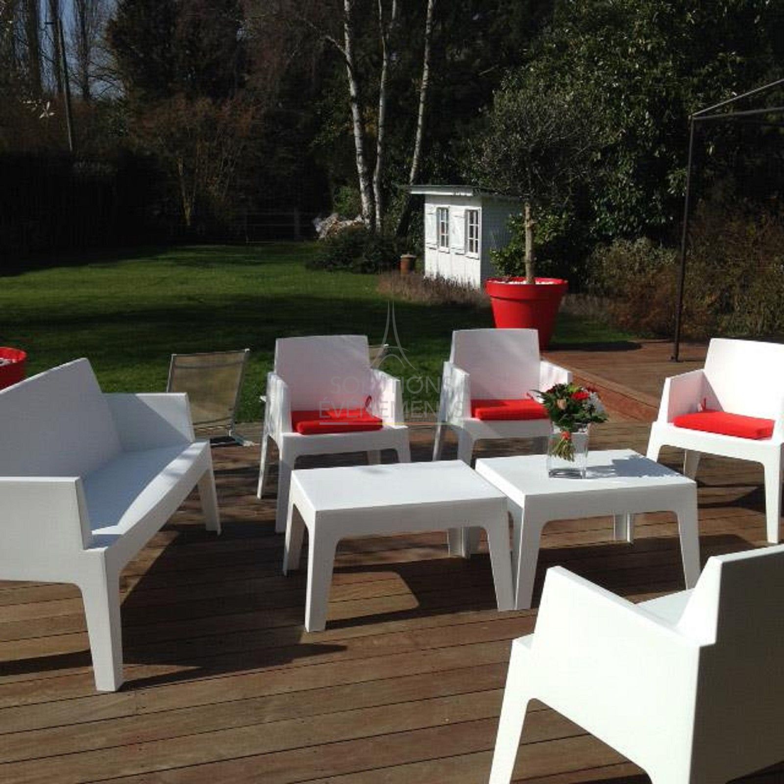White Lounge Chair - Visual 5