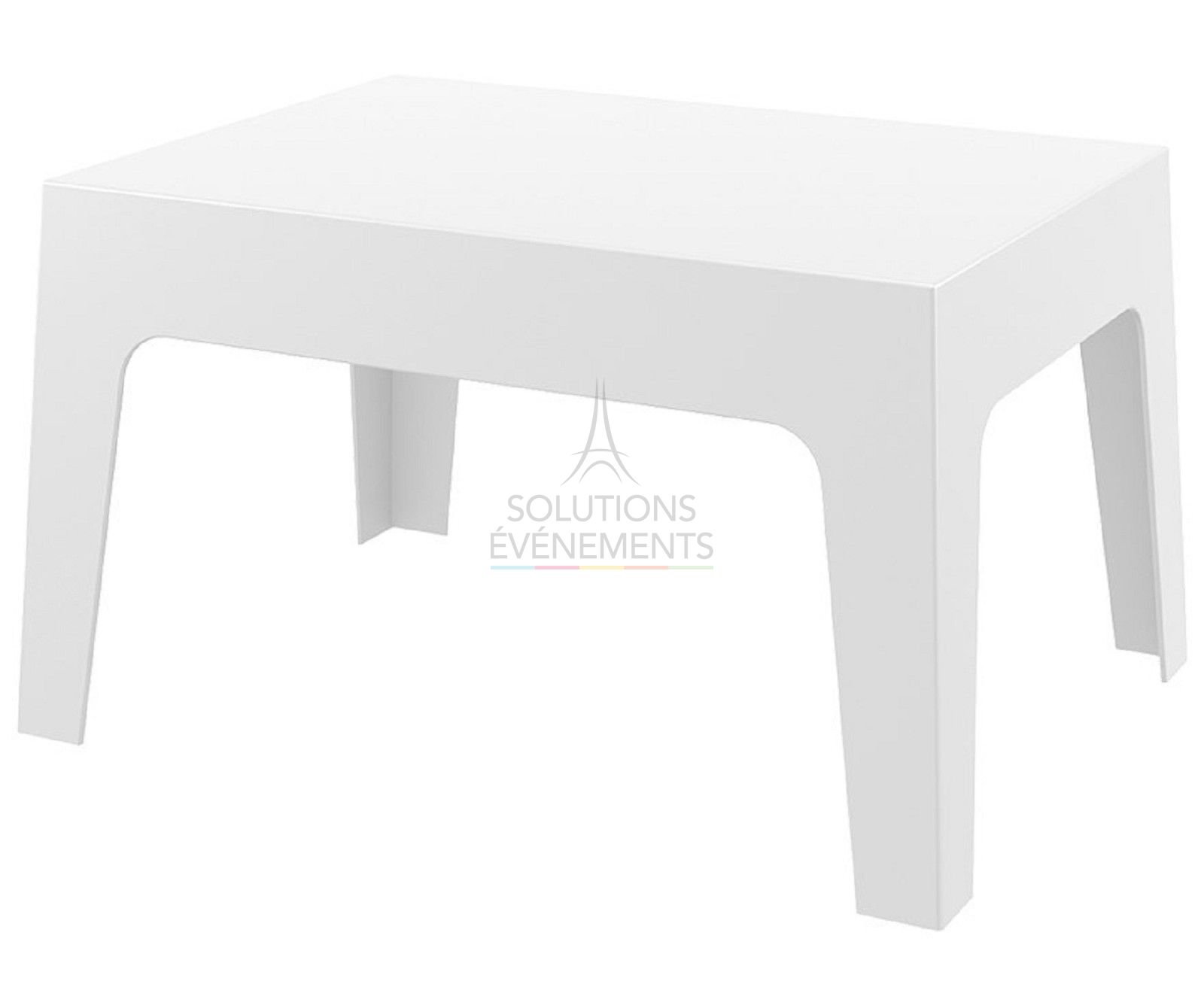 Location de table basse lounge en plastique pour intérieur/extérieur