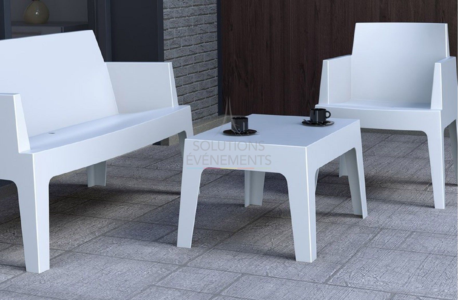 White Lounge Sofa - Visual 4